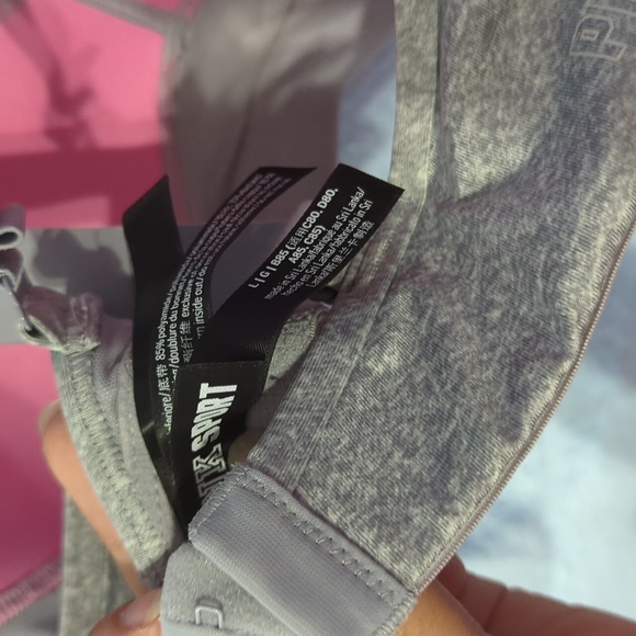 PINK Heather Gray Sports Bra - Picture 4 of 4